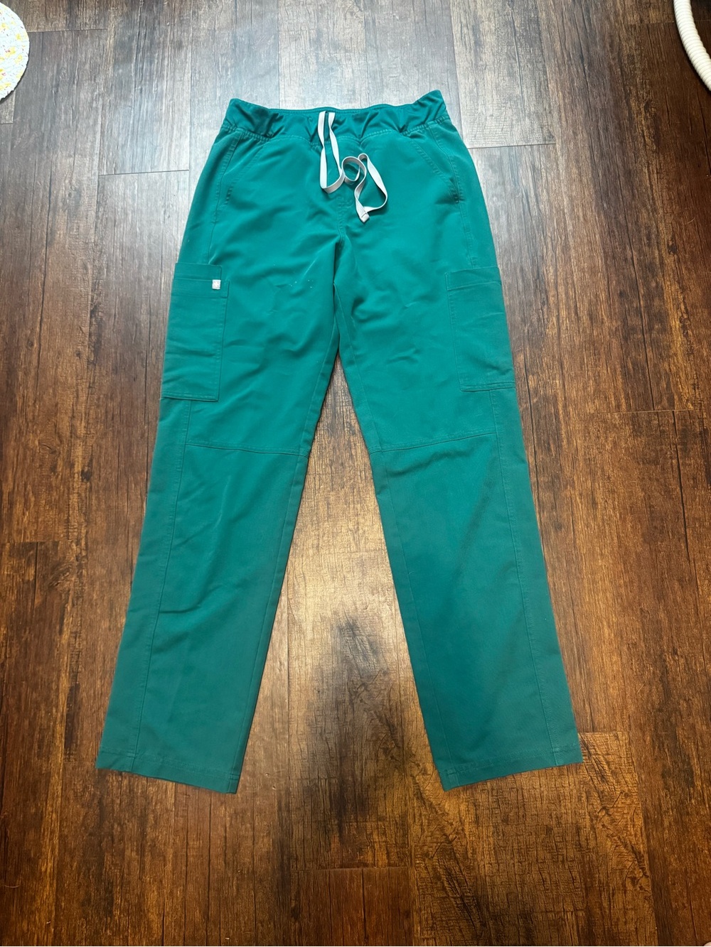 Figs Green Cargo Scrub Joggers with Drawstring